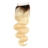 #1B613 Body Wave Closure Human Hair Blonde Closure