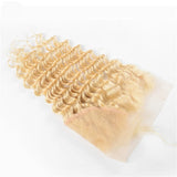 #613 Deep Wave Frontal Human Hair Blonde Frontal