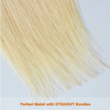 #613 Straight Closure Human Hair Blonde Closure