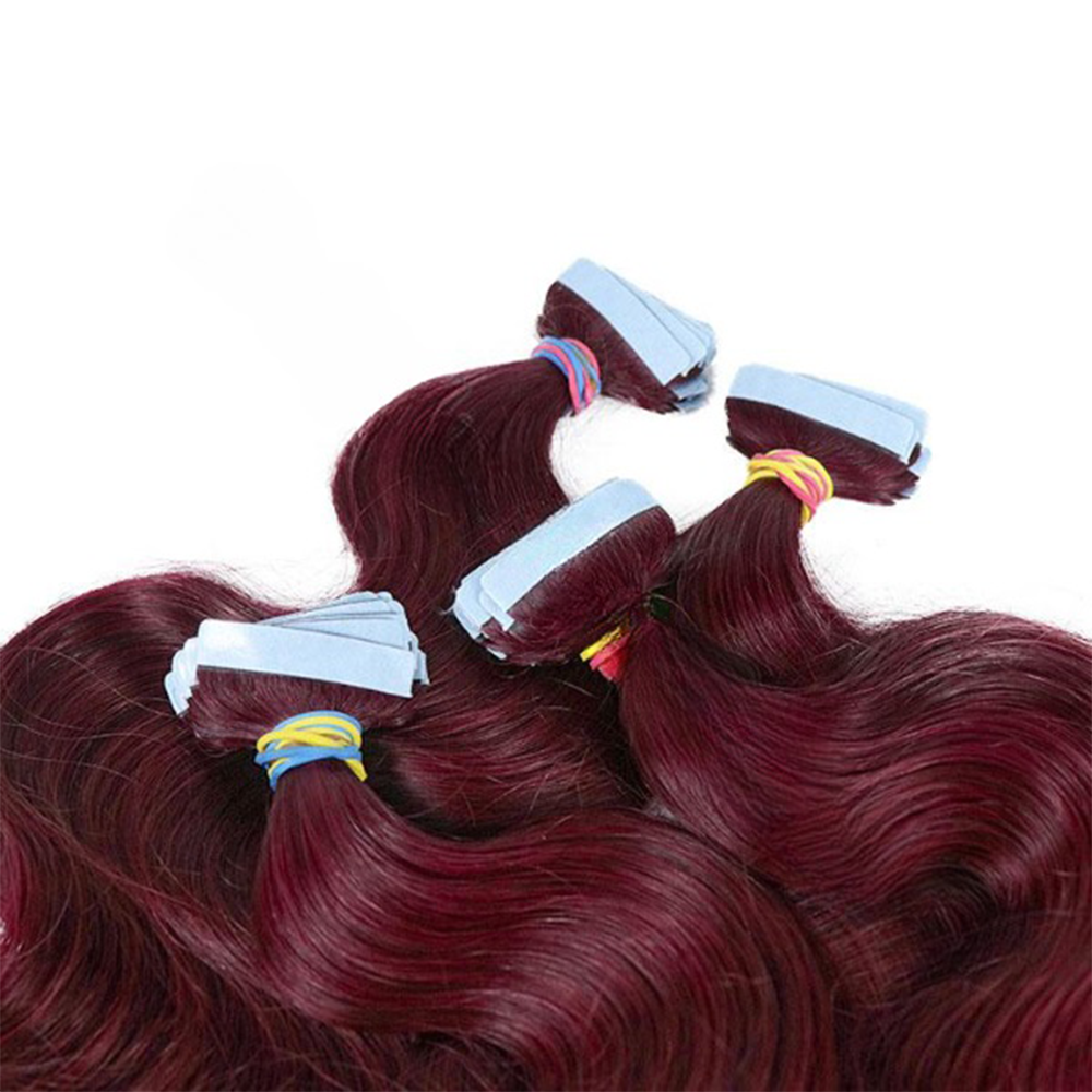 Body Wave Human Hair #99J Tape In (40pcs/100grams)
