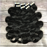 Body Wave Virgin Human Hair Tape In Natural Black  (40pcs/100grams)